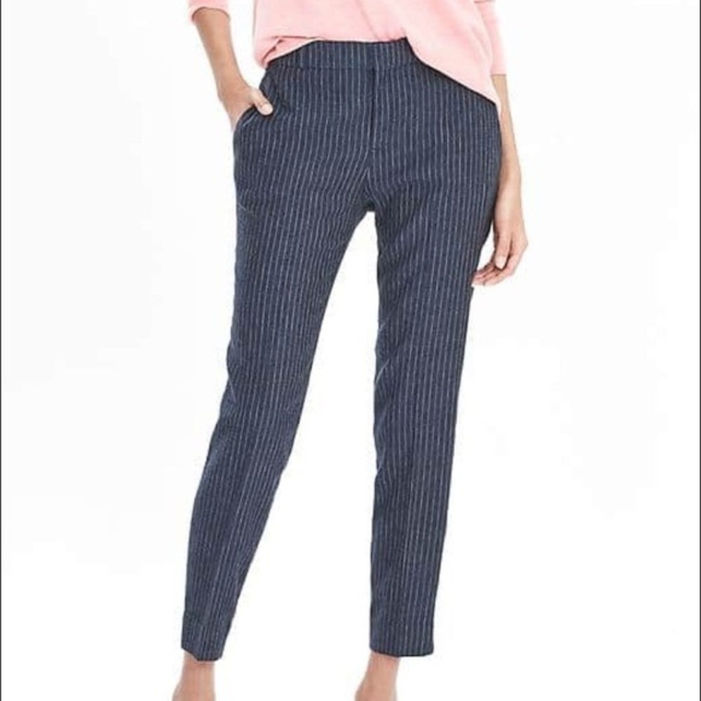 Striped Banana Republic Business Pants